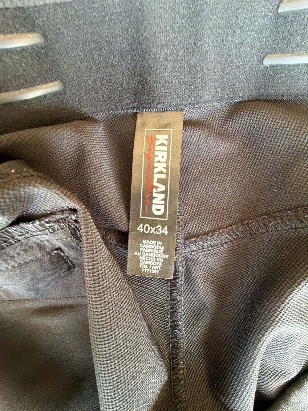 Kirkland Signature Men's Performance Pants Black 40x34